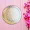 8 Count Gold Foil Dots White Dinner Paper Plates Disposable for Wedding Party Elegant 10 Inch